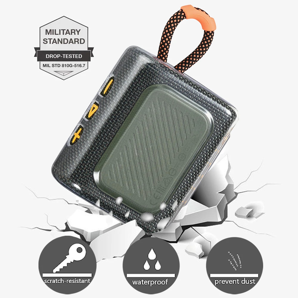 ZOPRORE Travel Protective TPU Carrying Skin Case Cover for JBL GO 3 Portable Bluetooth Waterproof Speaker