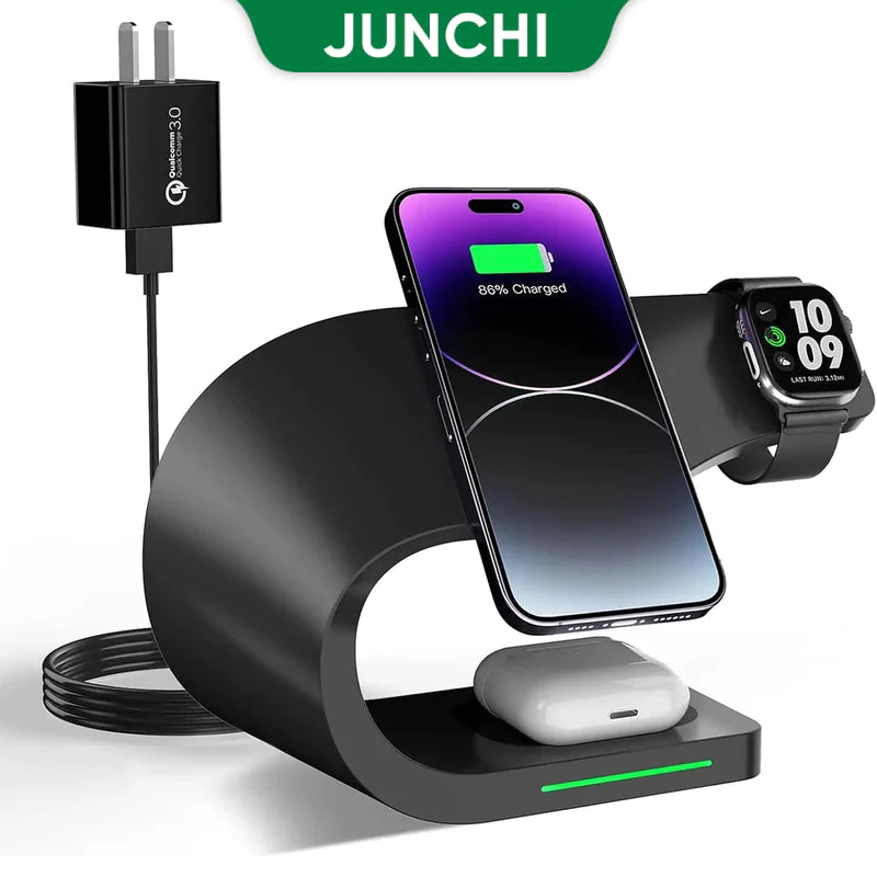 3 in 1 Magnetic Wireless Charger Stand for iPhone & AirPods
