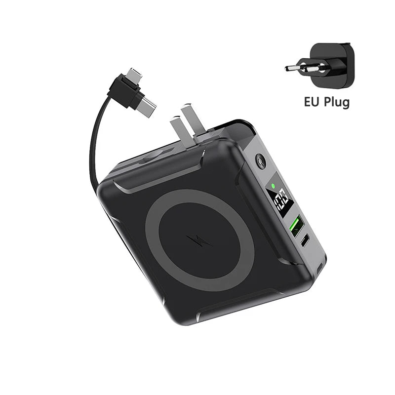 Magsafe Power Bank Fast Charge with AC Adapter 10000mAh Powerbank Magnetic Wireless Charger for iPhone Samsung Mobile Phones