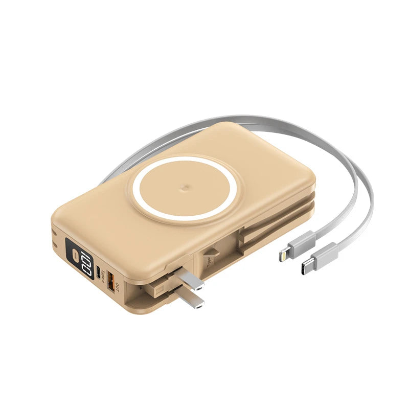 20000mAh Magsafe Power Bank Travel Wall Charger Magnetic Wireless 22.5W Fast Charger For iPhone 16 15 Xiaomi Samsung Powerbank