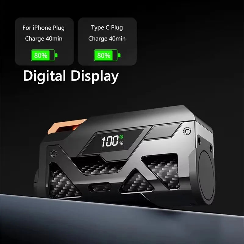 10000mAh Mini Capsule Power Bank Portable External Battery Dual Plug Fast Charging Powerbank For iPhone 16 Huawei Samsung Xiaomi