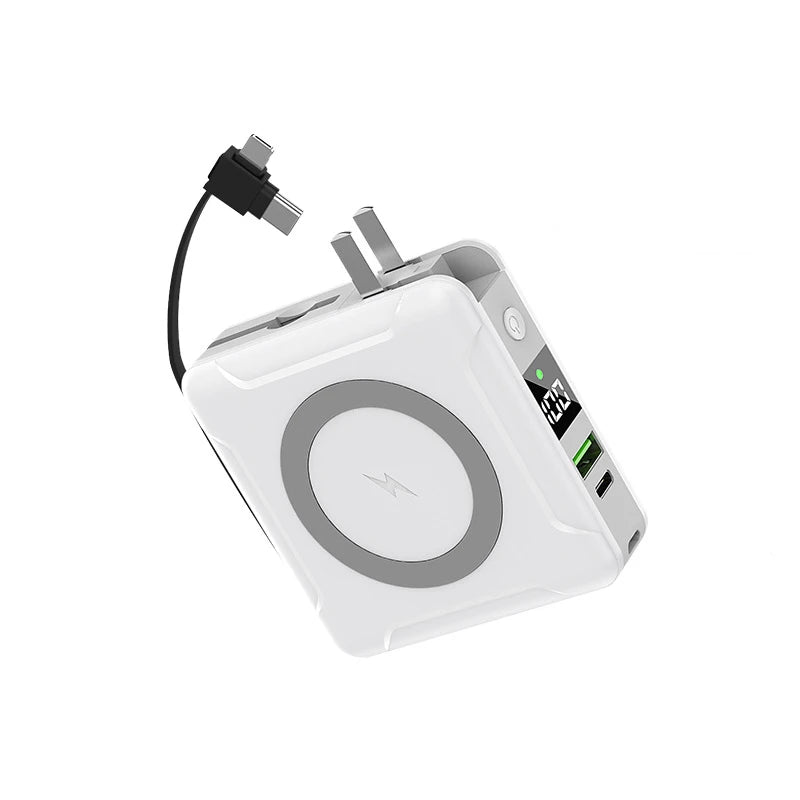 Magsafe Power Bank Fast Charge with AC Adapter 10000mAh Powerbank Magnetic Wireless Charger for iPhone Samsung Mobile Phones