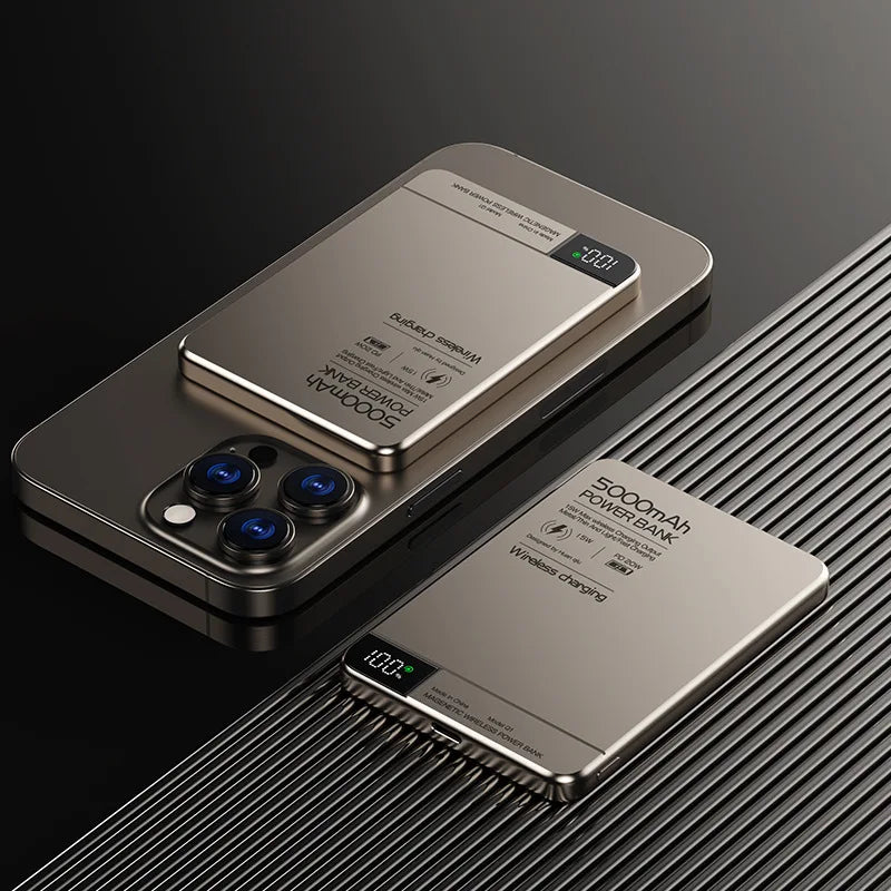 10000mAh Magnetic Qi Wireless Charger Power Bank PD20W Fast Charging Powerbank For Magsafe iPhone 17 16 iWatch Portable Charger
