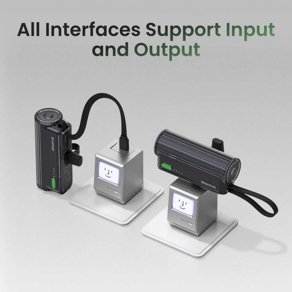 SHARGE Flow Mini 2 Portable Charger 22.5W Max Fast Charging 5000mAh Power Bank Mini Battery Pack for Android iPhone16/15 Series