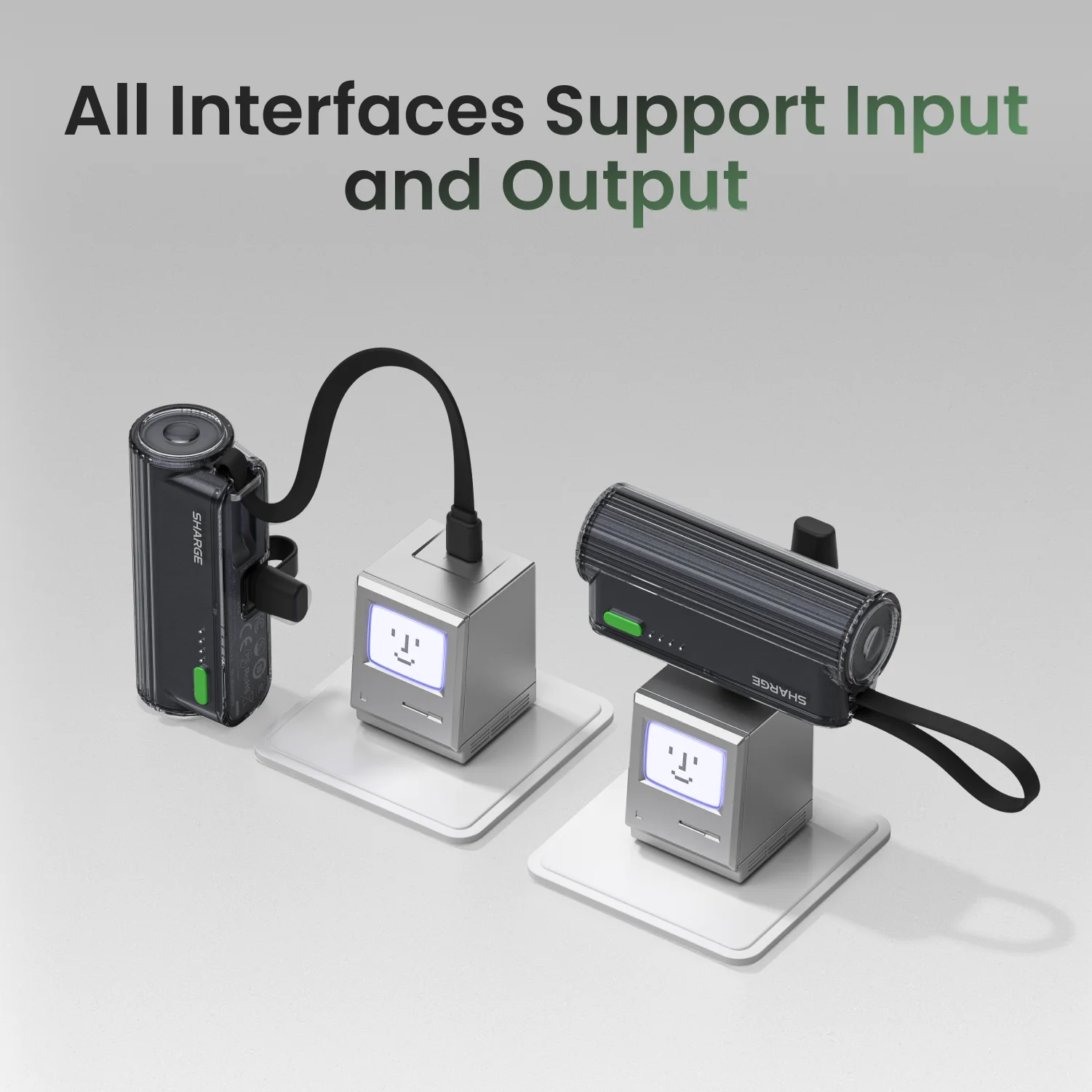 SHARGE Flow Mini 2 Portable Charger 22.5W Max Fast Charging 5000mAh Power Bank Mini Battery Pack for Android iPhone16/15 Series