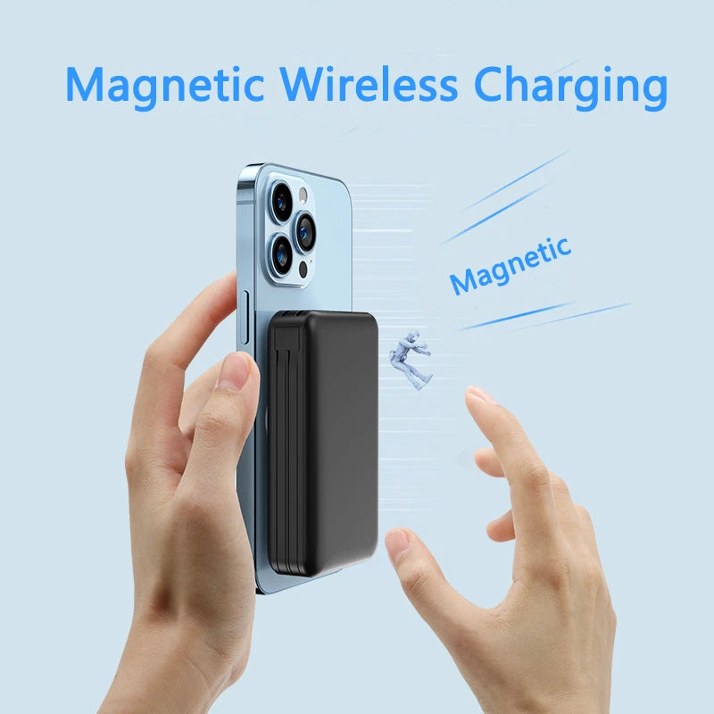 20000mAh Magsafe Power Bank Travel Wall Charger Magnetic Wireless 22.5W Fast Charger For iPhone 16 15 Xiaomi Samsung Powerbank