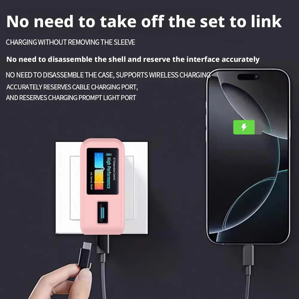 For CUKTECH 10 GaN Charger Ultra Protective Case Dirt And Dust Resistant Shockproof Silicone Case Solid Color Dustproof Protect