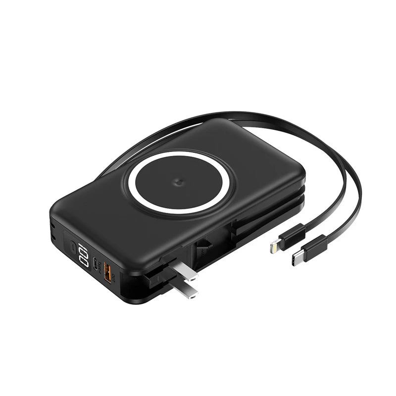 20000mAh Magsafe Power Bank Travel Wall Charger Magnetic Wireless 22.5W Fast Charger For iPhone 16 15 Xiaomi Samsung Powerbank