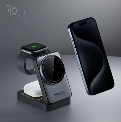Foldable 3-in-1 Magnetic Wireless Charger