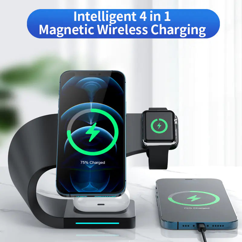 3 in 1 Magnetic Wireless Charger Stand for iPhone & AirPods